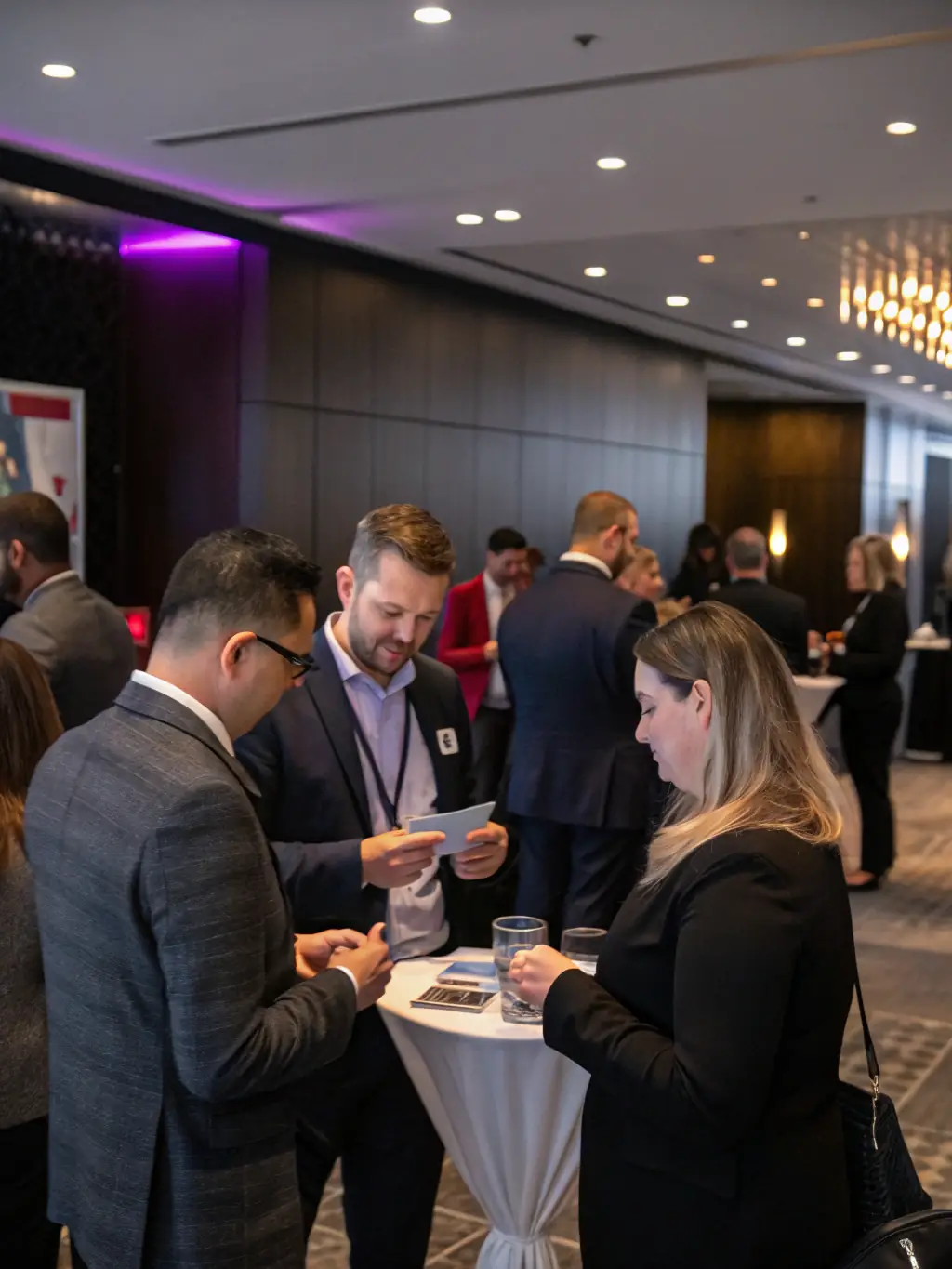 A dynamic image of a networking event for cultural venue managers in Normandy, showing professionals exchanging ideas and building connections.